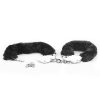 Lovetoy FLUFFY HANDCUFFS black plush handcuffs - Image 2