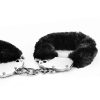 Lovetoy FLUFFY HANDCUFFS black plush handcuffs - Image 3