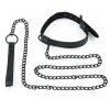 Lovetoy BONDAGE FETISH BLACK MATT COLLAR WITH LEASH BDSM collar with leash - Image 5