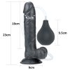 Lovetoy SQUIRT EXTREME BLACK 9" black realistic dildo with ejaculation - Image 3