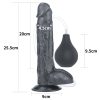 Lovetoy SQUIRT EXTREME BLACK 10" black realistic dildo with ejaculation - Image 3