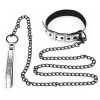 Lovetoy FETISH METALLIC PUP COLLAR WITH LEASH silver collar with leash BDSM - Image 4