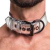 Lovetoy FETISH METALLIC PUP COLLAR WITH LEASH silver collar with leash BDSM - Image 5