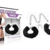 Lovetoy FLUFFY LEG CUFFS black plush leg cuffs - Image 3