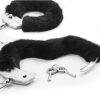Lovetoy FLUFFY LEG CUFFS black plush leg cuffs - Image 4